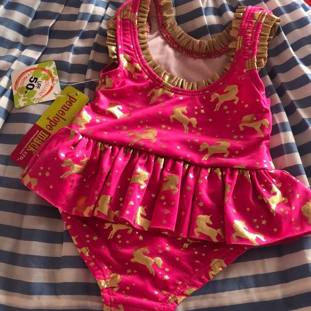 🦄 penelope Mack NWT one piece swim wear size 18M
